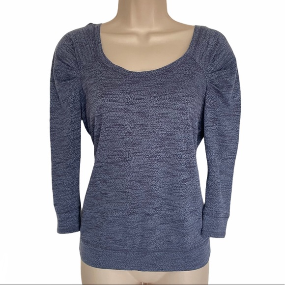 Free People Puff Sleeve Sweater Blue Small - Picture 2 of 5